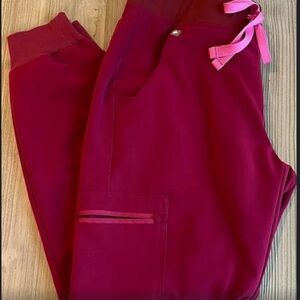 Figs Zamora joggers medium petite Raspberry Sorbet limited edition yoga waist